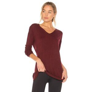Vimmia Womens Shavasana Reversible Sweater Burgundy Size Small NWT‎